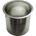 Hd Deco 6 x 2 in. Polished Trash Grommet, Stainless Steel HD2100226